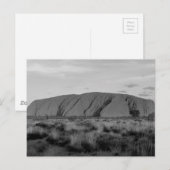 B&W Uluru Postkarte (Vorne/Hinten)