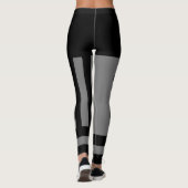 B&W und Grey, Ocean and Stars Harlequin Design Leggings (Rückseite)