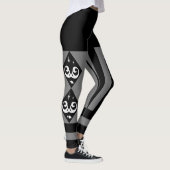 B&W und Grey, Ocean and Stars Harlequin Design Leggings (Rechts)