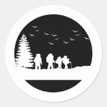 B&W Wanderabenteuersticker
