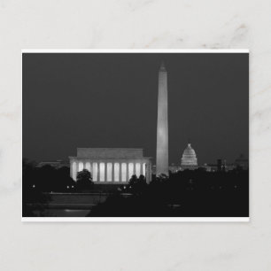 B&W Washington DC 3 Postkarte