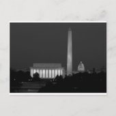 B&W Washington DC 3 Postkarte (Vorderseite)