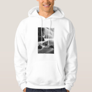 B&W-Wasserfall, Kalifornien Hoodie
