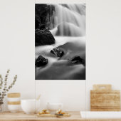 B&W Wasserfall, Kalifornien Poster (Küche)