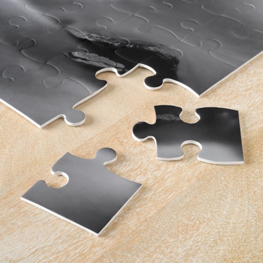 B&W Wasserfall, Kalifornien Puzzle (Seite)