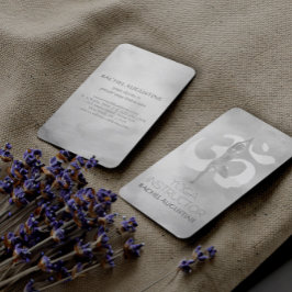 B&W Wasserfarbe Yoga Meditation Tree Pose Om Symbo Visitenkarte