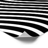 B&W Wavy Lines optische Illusion Art Poster (Ecke)