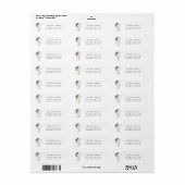 B&W White Floral Return Address Label (Vorne)