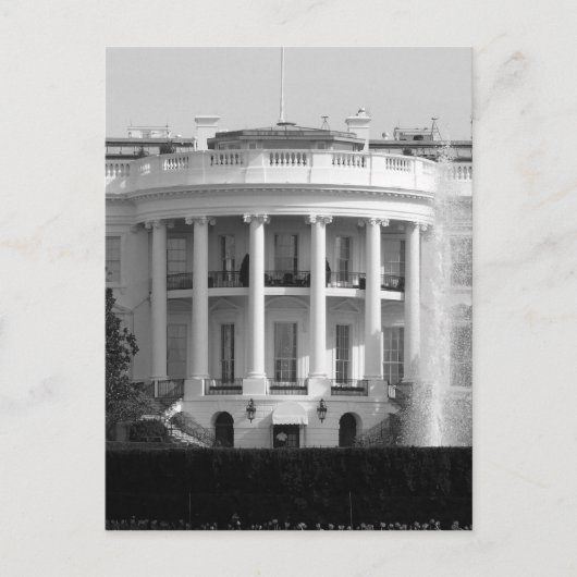 B&W White House Postkarte (Vorderseite)