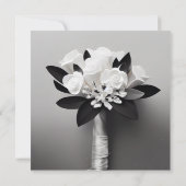 B&W White Rose Bouquet (Rückseite)