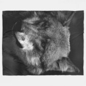 B&W Wolf Fleecedecke (Vorderseite (Horizontal))
