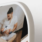 B & W World's Greatest Dad 7 Photo Collage Pickleball Schläger (Linke Seite)