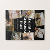 B & W World's Greatest Dad 7 Photo Collage Puzzle (Horizontal)