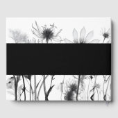 B&W X-Ray Blume Custom Personalisiert Wedding Gästebuch (Rückseite)