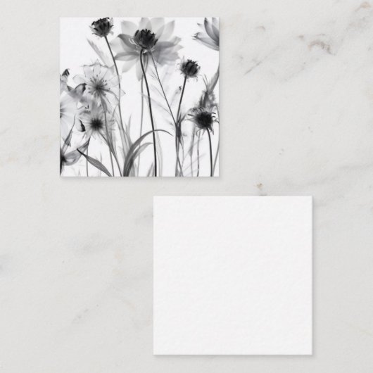 B&W X-Ray-Blume Mitteilungskarte (Vorne/Hinten)