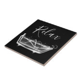 B&W X-Ray Skeleton in Bath Keramik Tile Fliese (Seite)