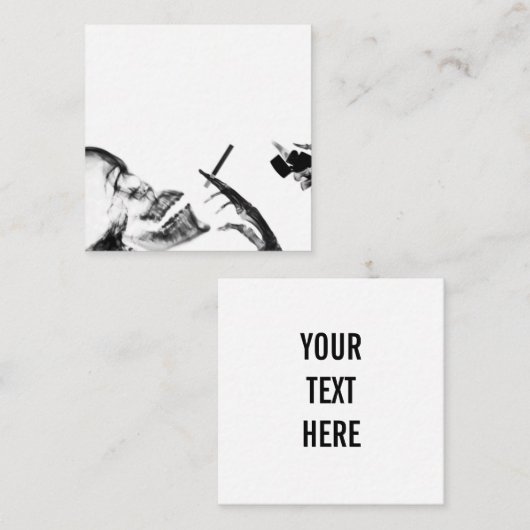 B&W X Ray Vision Skeleton Rauchen Telefonnummerkarte (Vorne/Hinten)