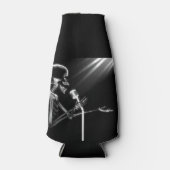 B&W X Ray Vision Skeleton Singen auf Mic Flaschenkühler (Vorderseite)