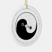 B/W Yin Yang Peace Taube Keramik Dekoration (Rechts)