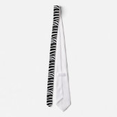 B&W Zebra Print Neck Tie Krawatte (Rückseite)