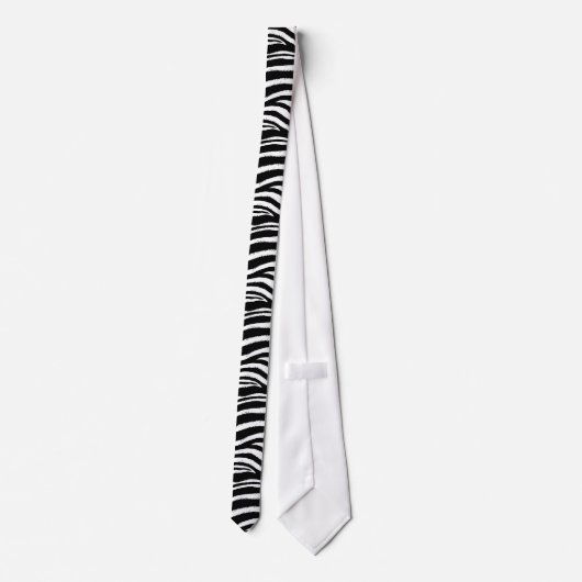 B&W Zebra Print Neck Tie Krawatte (Rückseite)