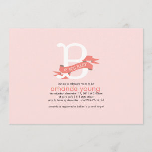 B wenn für Baby - Babyparty-Einladung Einladung