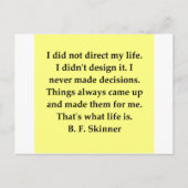 b) Zitat eines Skinner Postkarte (Vorderseite)