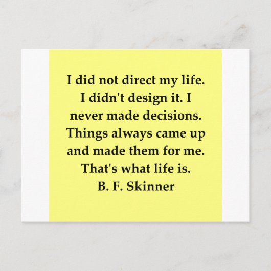 b) Zitat eines Skinner Postkarte (Vorderseite)