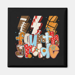 Ba. 4. Klasse Boys Blitzschlag Bolt Football Baseb Magnet