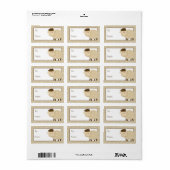 Ba Baa Sheep Tan Swirl Geschenkstempel Adressaufkleber (Vorne)