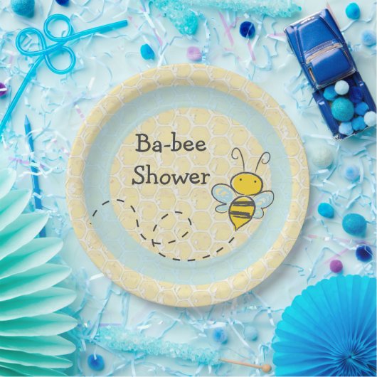 Ba-Bee Baby Dusche Hummel Papier-Teller Pappteller (Party)
