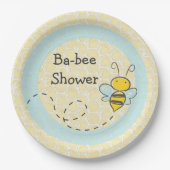 Ba-Bee Baby Dusche Hummel Papier-Teller Pappteller (Vorderseite)