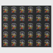 Ba-da-ba-boon Funny Baboon Pun Dark BG Geschenkpapier (Flach)