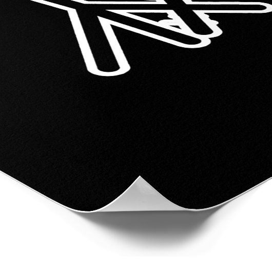 Ba-da-ba-boon Funny Baboon Pun Dark BG Poster (Ecke)