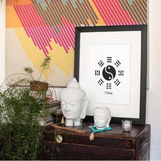 Ba Gua, acht Trigramm, Yin Yang anpassbar Poster