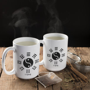 Ba Gua, acht Trigramm, Yin Yang anpassbar Tasse