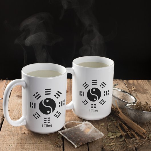 Ba Gua, acht Trigramm, Yin Yang anpassbar Tasse