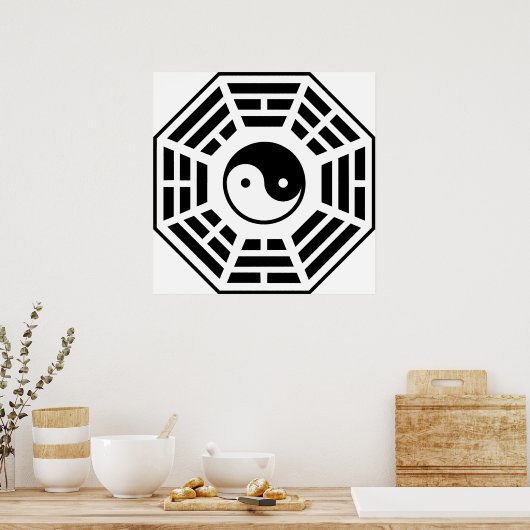 Ba gua Pa kua The Chinese Taoist Acht Symbole Poster (Küche)