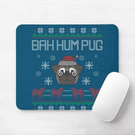 Ba Ham Mops Pugly Christmas Ugly Weihnachtssüßer Mousepad (Mit Mouse)