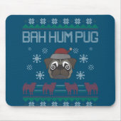 Ba Ham Mops Pugly Christmas Ugly Weihnachtssüßer Mousepad (Vorne)