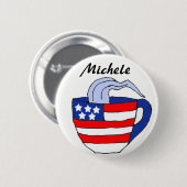 BA Michele Bachmann Teacup-Knopf Button (Vorne & Hinten)