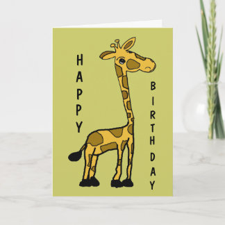 BA - Niedliche Giraffe Geburtstagskarte Karte