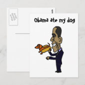 BA - Obama Ate My Dog Postkarte (Vorne/Hinten)