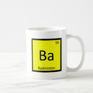 Ba - Periodischer Tisch für Badminton Sports Chemi Kaffeetasse