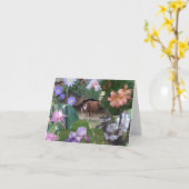 BA Pferd und Blumencollage Karte (Gelbe Blume)