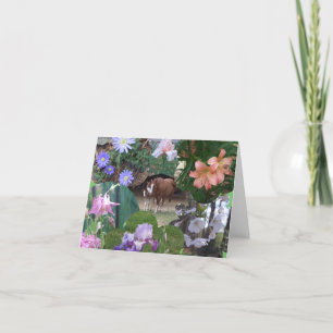 BA Pferd und Blumencollage Karte