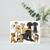 BA - Phantastische Hunde Hunde Postkarte (Stehend Vorderseite)
