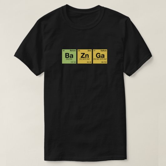 Ba Zn Ga! - Angepasste Elemente in regelmäßigen Ab T-Shirt (Design vorne)