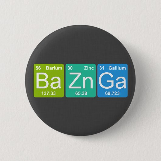 Ba-Zn GA! Periodensystem-Element-Knopf Button (Vorderseite)