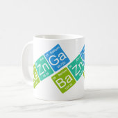 Ba-Zn GA! Periodische Tabellenelement-Tasse Kaffeetasse (Vorderseite Links)